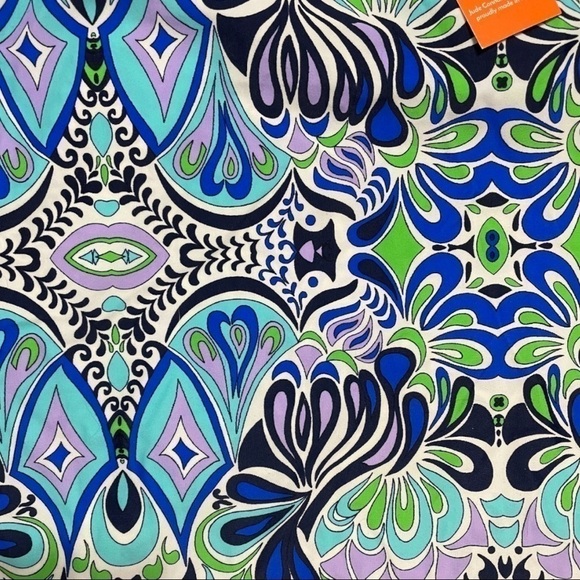 Jude Connally Ella Crew Neck T-Shirt Dress Mod Mosaic Blue Small - Picture 2 of 9